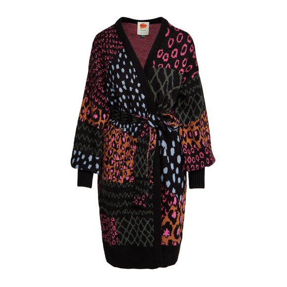 Farm Rio Leopard Pop Mix Cardigan 